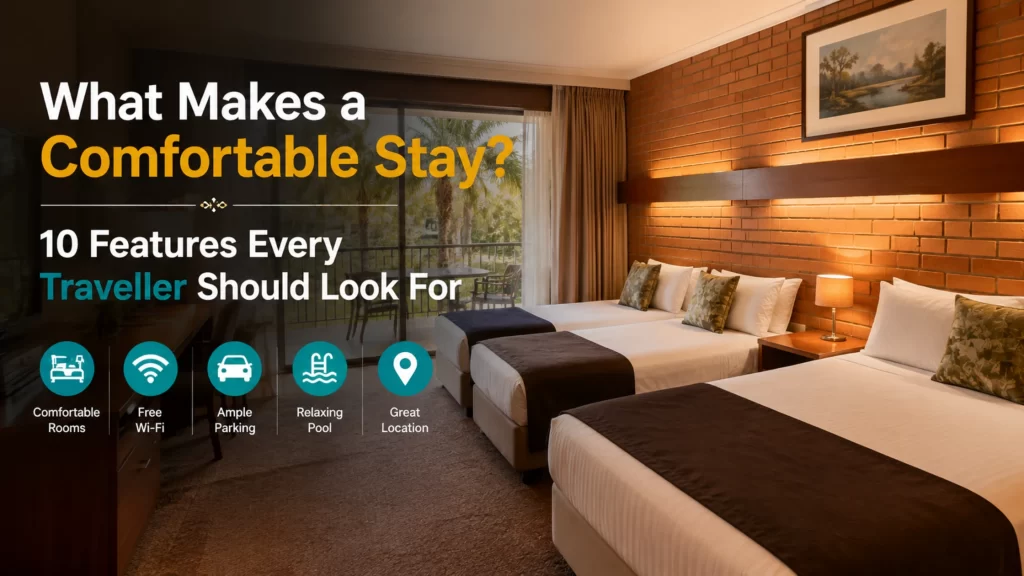 Comfortable room at Crystal Fountain Motel in Albury NSW with modern amenities and relaxing surroundings